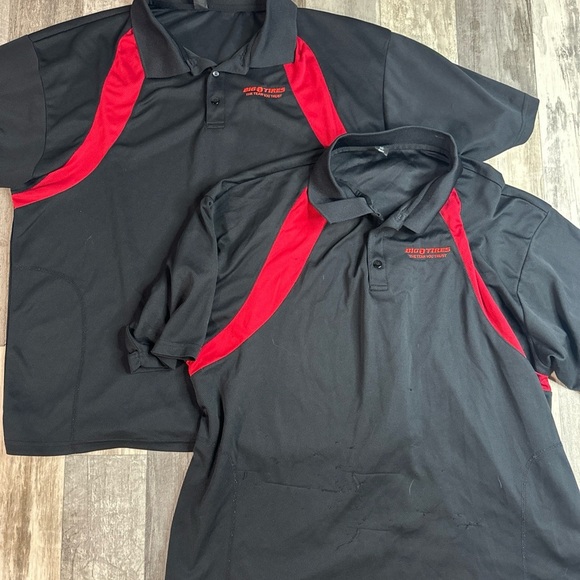 Reebok Big Tires Polos, Mens 2XL, Black, Lot Of 2 - Picture 1 of 11
